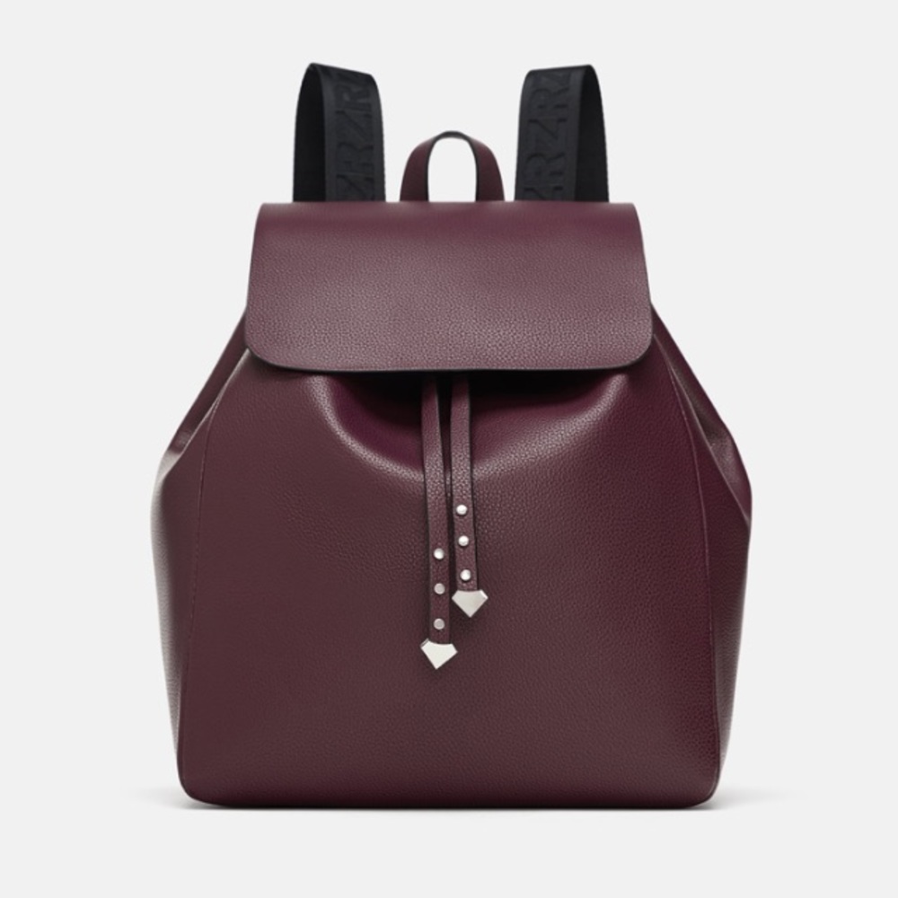 Zara burgundy backpack NWT
